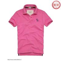 heren abercrombie and fitch korte polo t-shirt moose logo lichtrood Style Store q67lm287